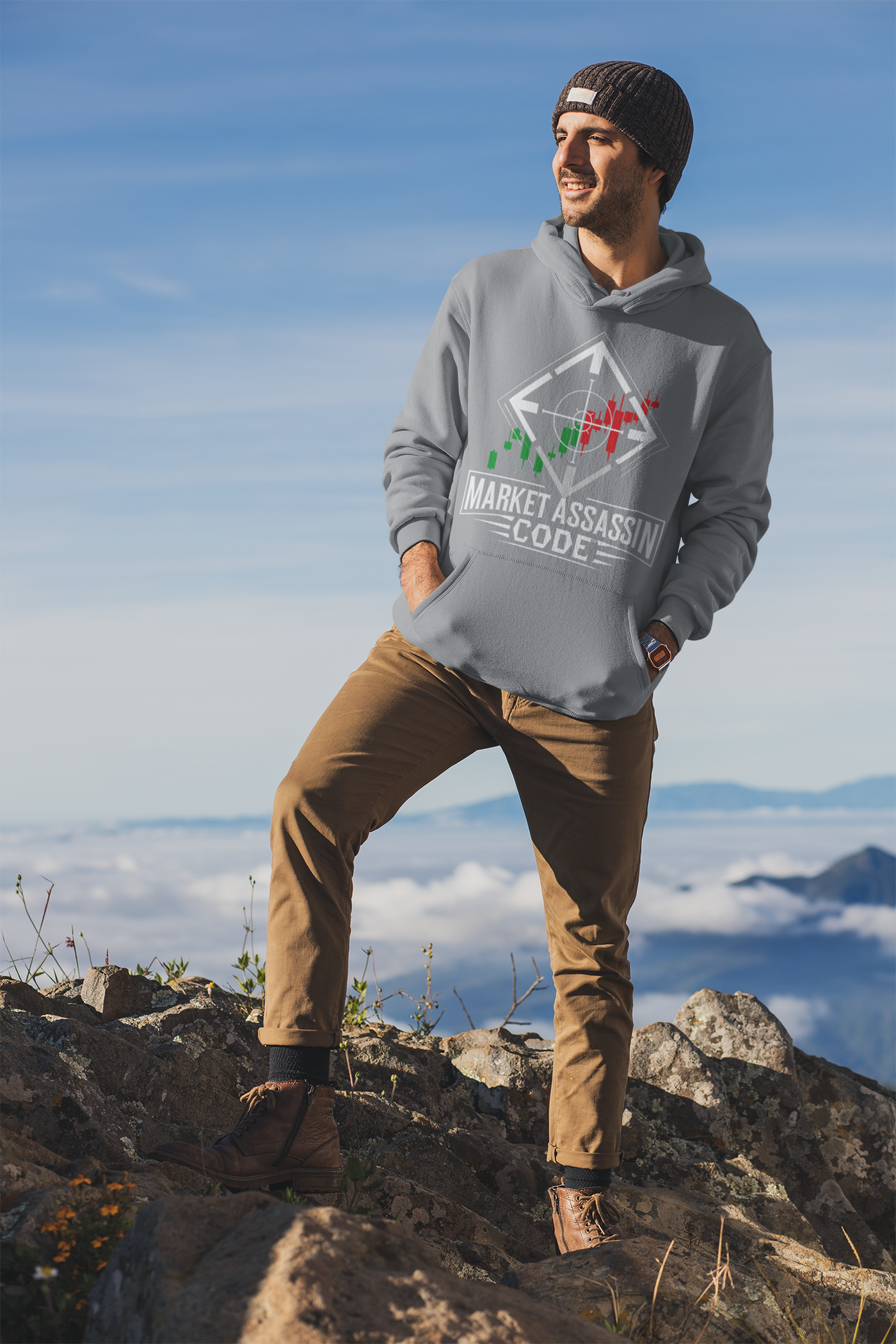 Market Assassin™ Unisex Lightweight Hoodie – Grey