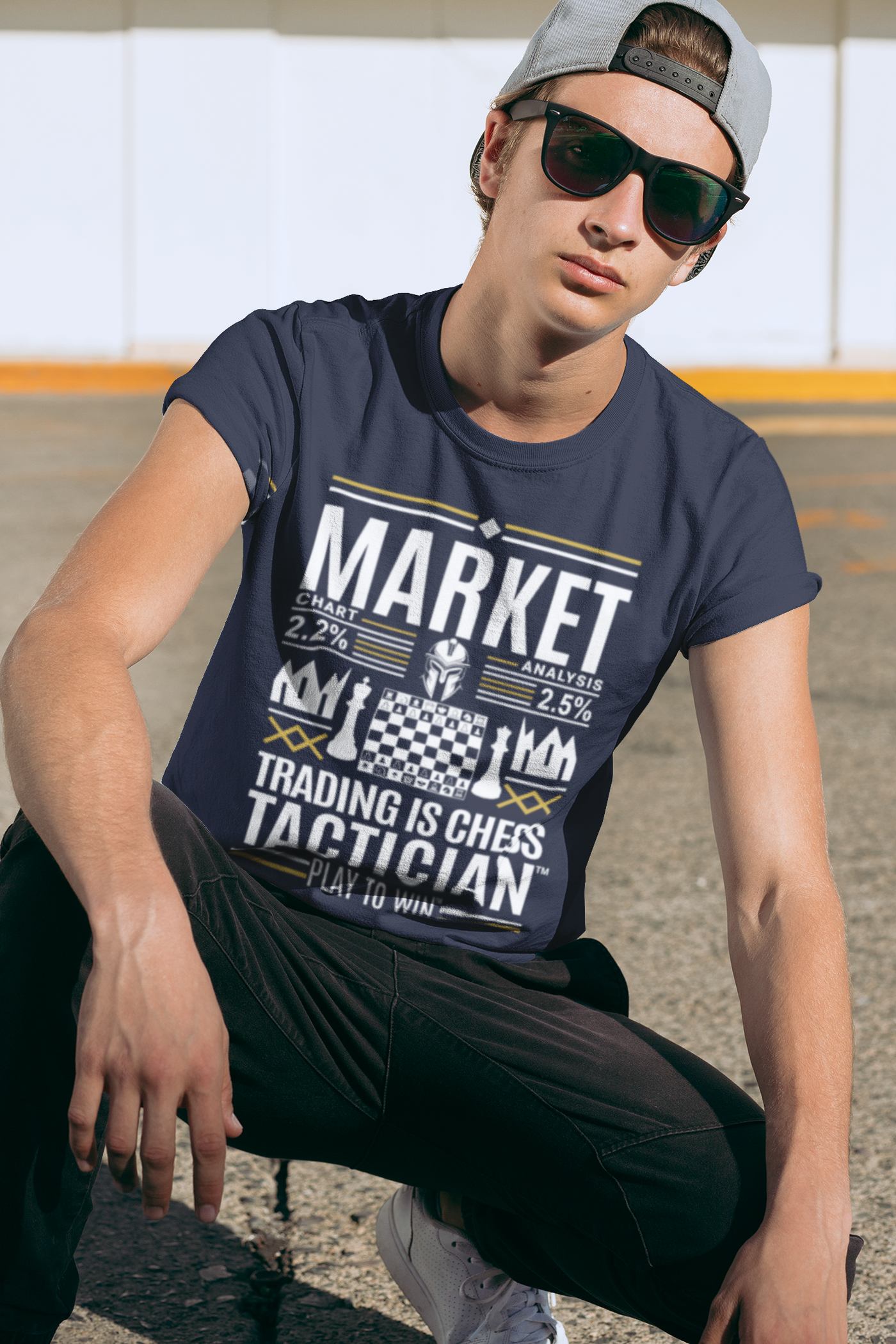 Market Tactician™ Unisex Heavy Cotton Tee – Navy
