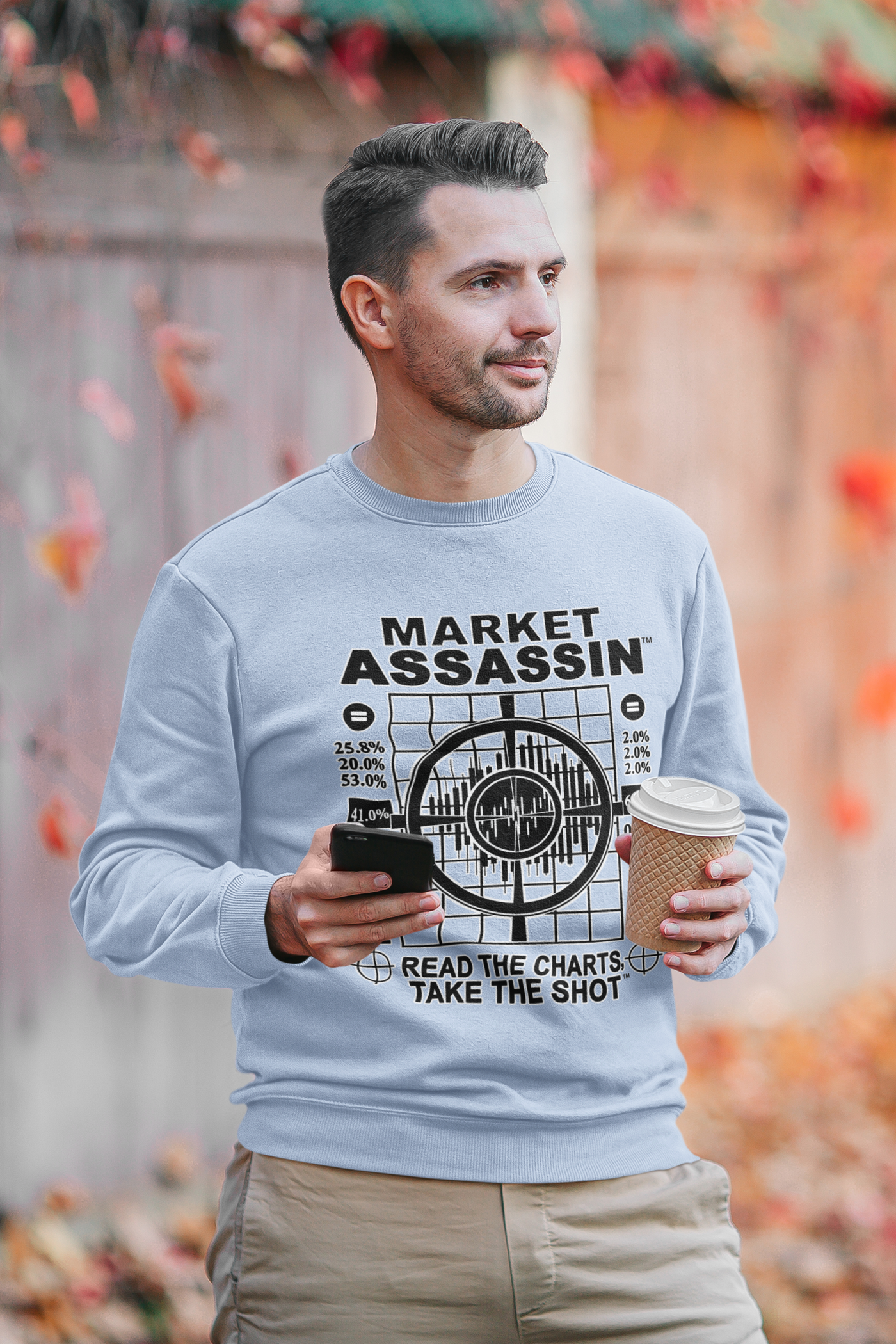Market Assassin™ Heavy Blend Crewneck Unisex Sweatshirt – Light Blue